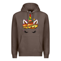 Coffee unicorn and sombrero Premium Hoodie - LillyAllenDesigns