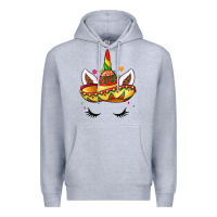 Heather Grey unicorn and sombrero Premium Hoodie - LillyAllenDesigns