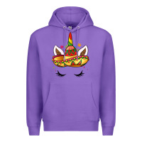 Purple unicorn and sombrero Premium Hoodie - LillyAllenDesigns