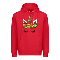Red unicorn and sombrero Premium Hoodie - LillyAllenDesigns