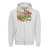 Dove Grey happy crawdi gras with crawfish Zipper Hoodie - Artiststas