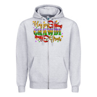 Heather Grey happy crawdi gras with crawfish Zipper Hoodie - Artiststas