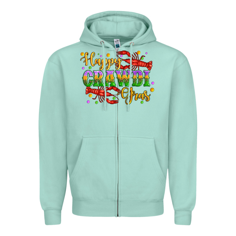 Happy Crawdi Gras With Crawfish Zipper Hoodie by Artiststas | Teevron