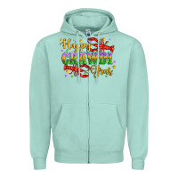 Seafoam happy crawdi gras with crawfish Zipper Hoodie - Artiststas