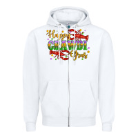 White happy crawdi gras with crawfish Zipper Hoodie - Artiststas