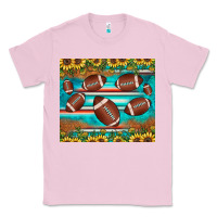 Bubblegum Pink football turquoise sunflower Classic Tee - JahusDesignShop