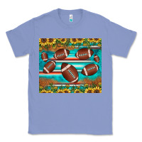 Colony Blue football turquoise sunflower Classic Tee - JahusDesignShop