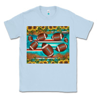 Dusty Blue football turquoise sunflower Classic Tee - JahusDesignShop