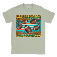 Matcha football turquoise sunflower Classic Tee - JahusDesignShop