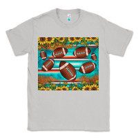 Moon Dust football turquoise sunflower Classic Tee - JahusDesignShop