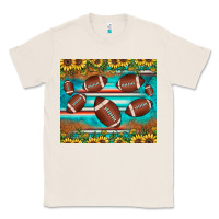 Natural football turquoise sunflower Classic Tee - JahusDesignShop