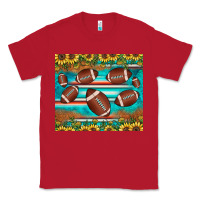 Red football turquoise sunflower Classic Tee - JahusDesignShop