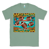 Sage football turquoise sunflower Classic Tee - JahusDesignShop