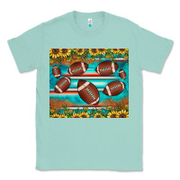 Seafoam football turquoise sunflower Classic Tee - JahusDesignShop