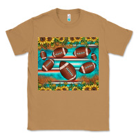 Toasted Coconut football turquoise sunflower Classic Tee - JahusDesignShop