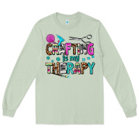 Matcha crafting is my therapy Long Sleeve Tee - AdoDesignShop
