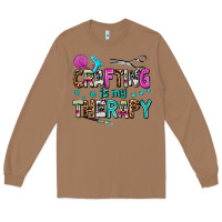 Toasted Coconut crafting is my therapy Long Sleeve Tee - AdoDesignShop