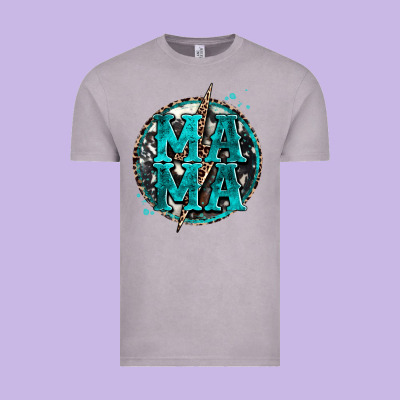 Cowhide Mama Lighting Bolt Vintage Tee Designed By Zillion Design Studio