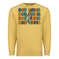 Antique Gold boy mama lightning bolt Premium Sweatshirt - MaliasSmallBusiness