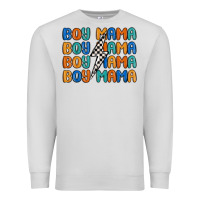 Dove Grey boy mama lightning bolt Premium Sweatshirt - MaliasSmallBusiness