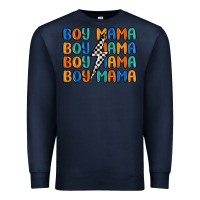 Navy boy mama lightning bolt Premium Sweatshirt - MaliasSmallBusiness