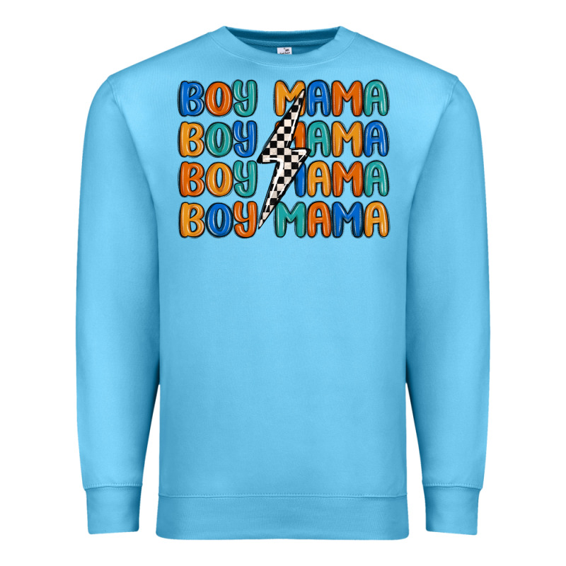 Boy Mama Lightning Bolt Premium Sweatshirt by MaliasSmallBusiness | Teevron