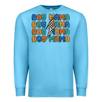 Ocean Blue boy mama lightning bolt Premium Sweatshirt - MaliasSmallBusiness