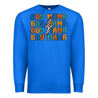 True Royal boy mama lightning bolt Premium Sweatshirt - MaliasSmallBusiness