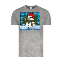 Cloud Rock snowy christmas snowman Vintage Tee - BarkalooDesign