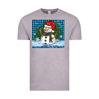 Vintage Zinc snowy christmas snowman Vintage Tee - BarkalooDesign
