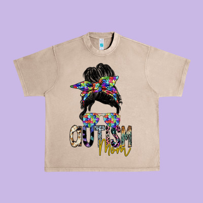 Autism Mom Urban Heavy Tee Designed By Sublimationcraftshop