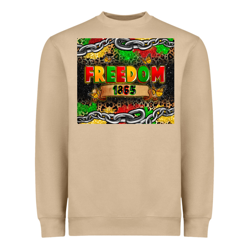 Juneteenth Freedom 1865 Heavyweight Sweatshirt by Zillion Design Studio | Teevron