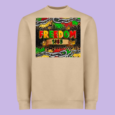 Juneteenth Freedom 1865 Heavyweight Sweatshirt Designed By Zillion Design Studio