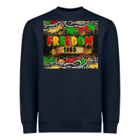 Navy juneteenth freedom 1865 Heavyweight Sweatshirt - Zillion Design Studio