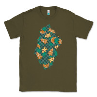 Army Green christmas gingerbread cookies patch Classic Tee - BundleAndBundleShop
