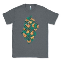 Charcoal Heather christmas gingerbread cookies patch Classic Tee - BundleAndBundleShop