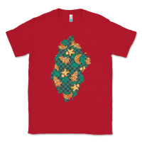 Red christmas gingerbread cookies patch Classic Tee - BundleAndBundleShop
