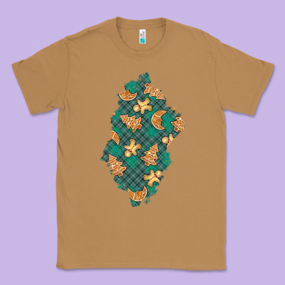 Christmas Gingerbread Cookies Patch Classic Tee Designed By Bundleandbundleshop