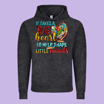 Big Heart To Help Shape Little Minds Tbw Vintage Hoodie Designed By Texasbilliewilder
