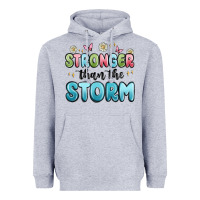 Heather Grey stronger than the storm Heavyweight Hoodie - MaliasSmallBusiness