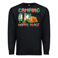 Black camping is my happy place Premium Sweatshirt - MaliasSmallBusiness
