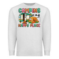 Oatmeal Heather camping is my happy place Premium Sweatshirt - MaliasSmallBusiness