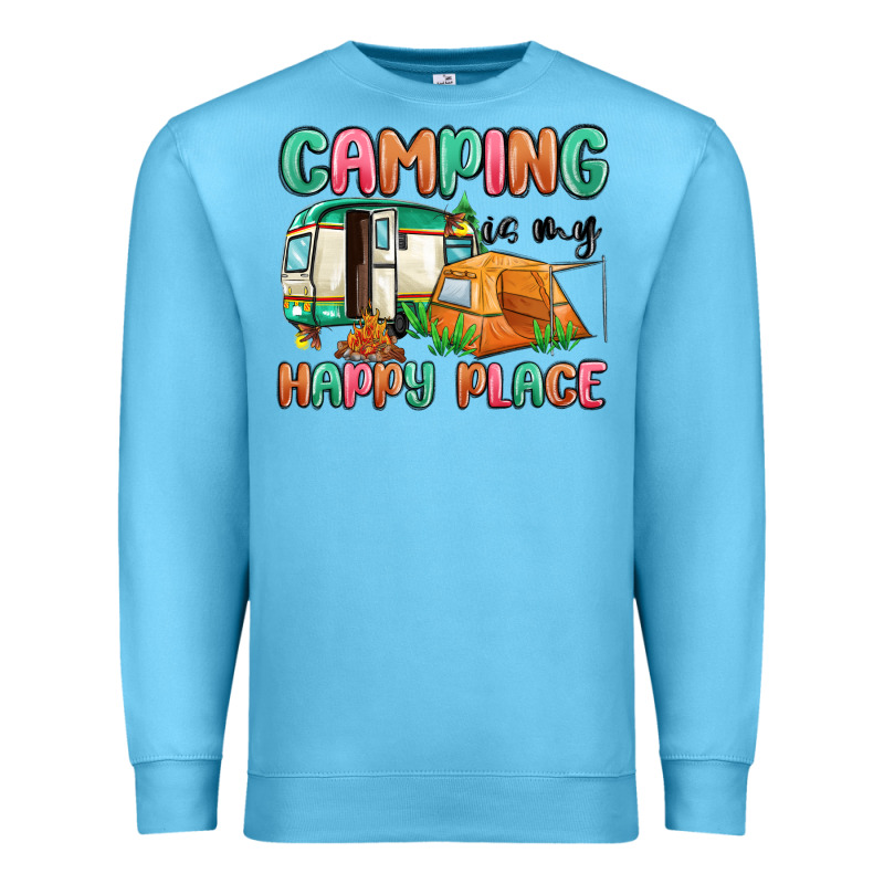 Camping Is My Happy Place Premium Sweatshirt by MaliasSmallBusiness | Teevron
