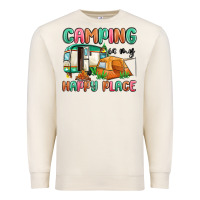 Sandshell camping is my happy place Premium Sweatshirt - MaliasSmallBusiness