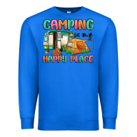 True Royal camping is my happy place Premium Sweatshirt - MaliasSmallBusiness