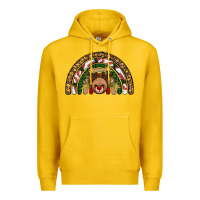 Lemon reindeer rainbow christmas Premium Hoodie - AdoDesignShop