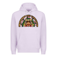 Lilac reindeer rainbow christmas Premium Hoodie - AdoDesignShop