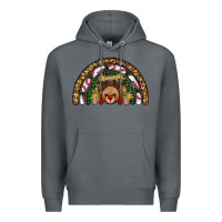 Rock reindeer rainbow christmas Premium Hoodie - AdoDesignShop