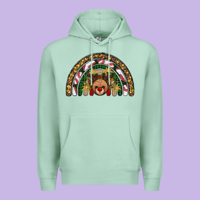 Reindeer Rainbow Christmas Premium Hoodie Designed By Adodesignshop