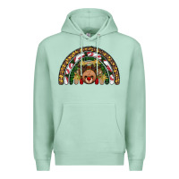 Seafoam reindeer rainbow christmas Premium Hoodie - AdoDesignShop